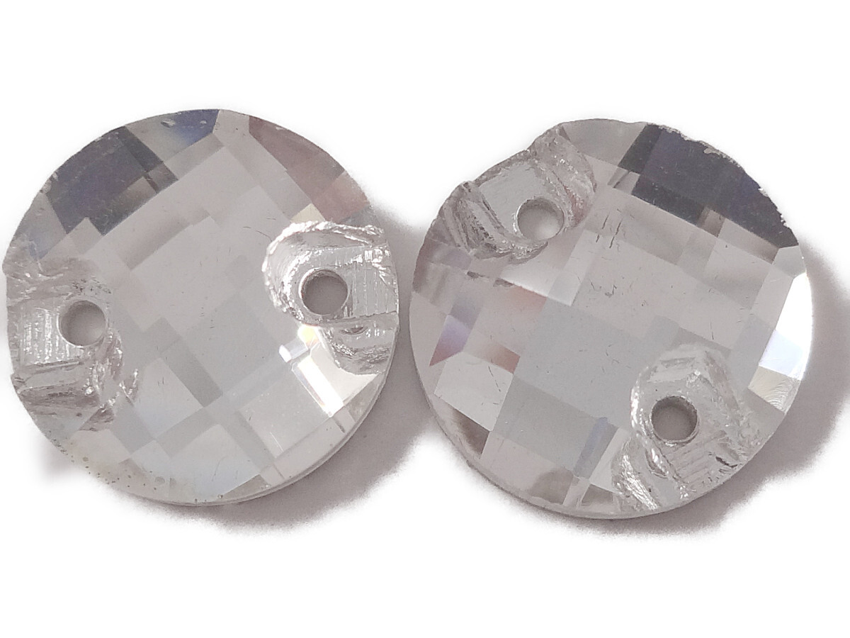 キラリ手芸部 No.6058-sビジュー パーツ 手芸用 ソーオン ストーン(ガラスビーズ ラインストーン)クリスタル_1.0cm×1.0cm_12個入り拍卖