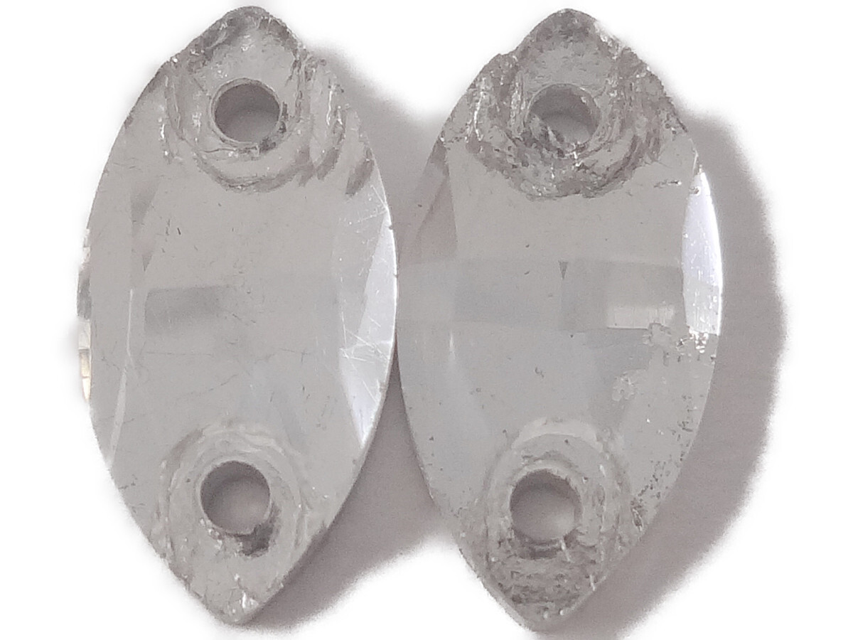 キラリ手芸部 No.6000-sビジュー パーツ 手芸用 ソーオン ストーン(ガラスビーズ ラインストーン)クリスタル_0.5cm×1.0cm_15個入り拍卖