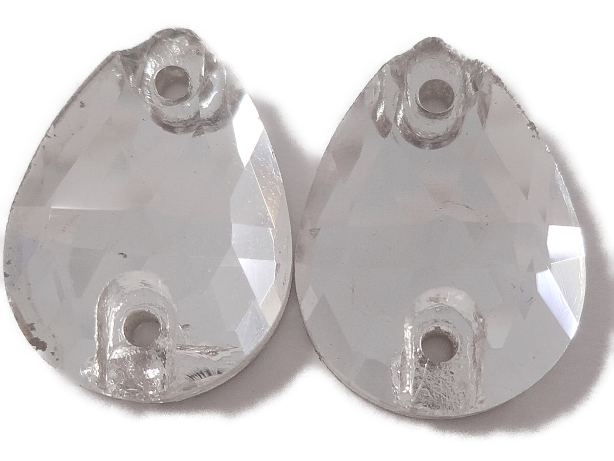 キラリ手芸部 No.6078-sビジュー パーツ 手芸用 ソーオン ストーン(ガラスビーズ ラインストーン)クリスタル_1.0cm×1.4cm_9個入り拍卖