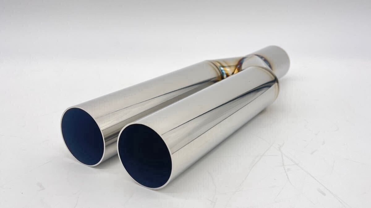 ☆ワンオフマフラー制作用デュアルマフラー出口42.7φ入口42.7φ※サイズ、加工等変更可能拍卖