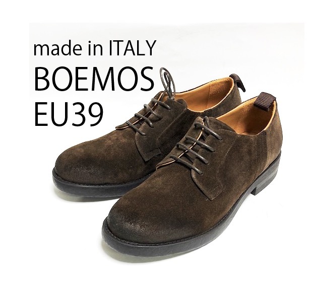 未使用/イタリア製/BOEMOS/24.5cm/EU39/スエード(y1226g8)拍卖