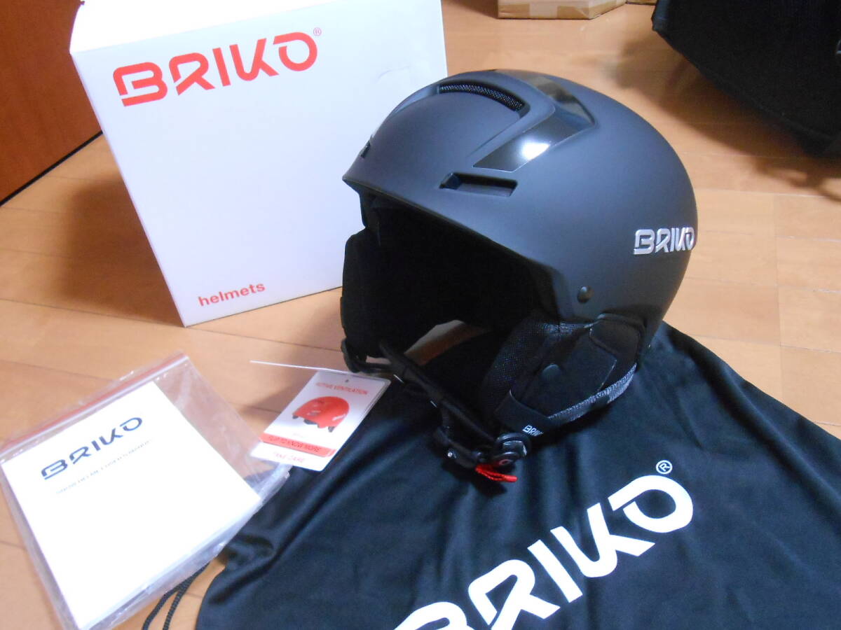 ブラック ブリコ BRIKO スノーボード ヘルメット ファイト 【新品未使用・56cm-58cm・箱袋付き】拍卖