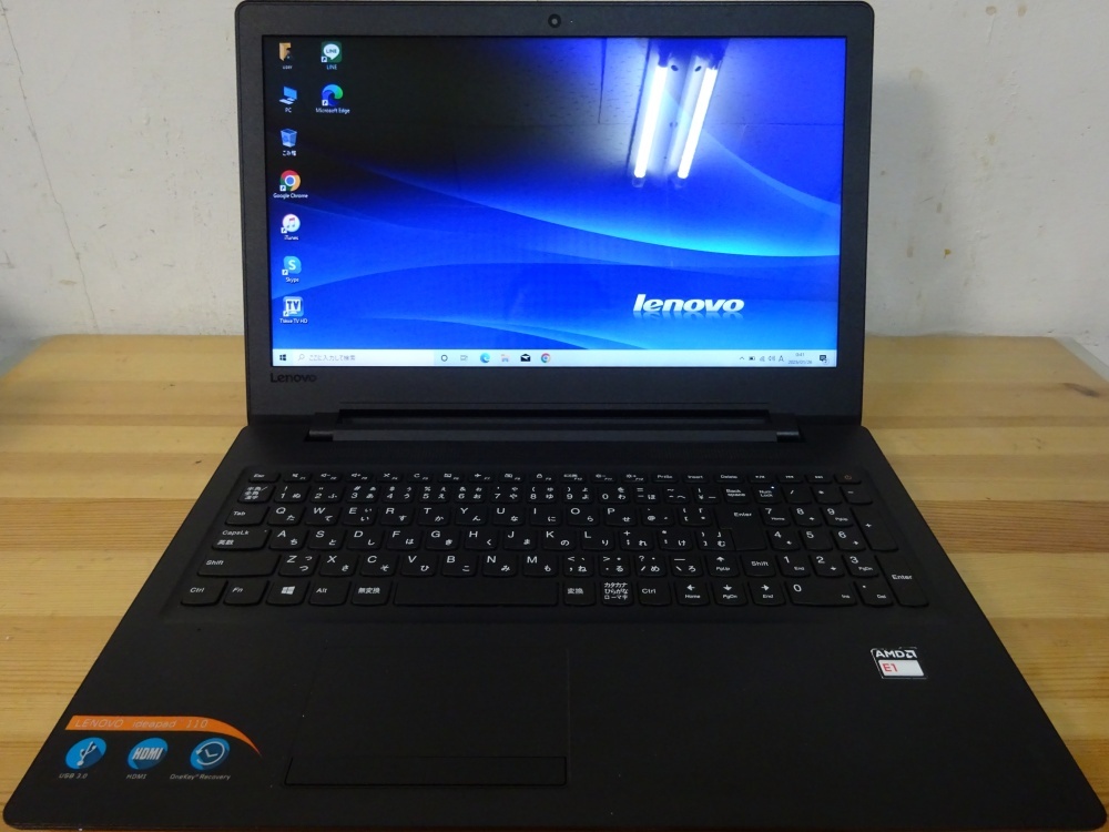 レノボー ノートパソコン Lenovo ideapad 110-15ACL/AMD E1-7010 1.5GHz/4GB/500GB/中古特価良品拍卖