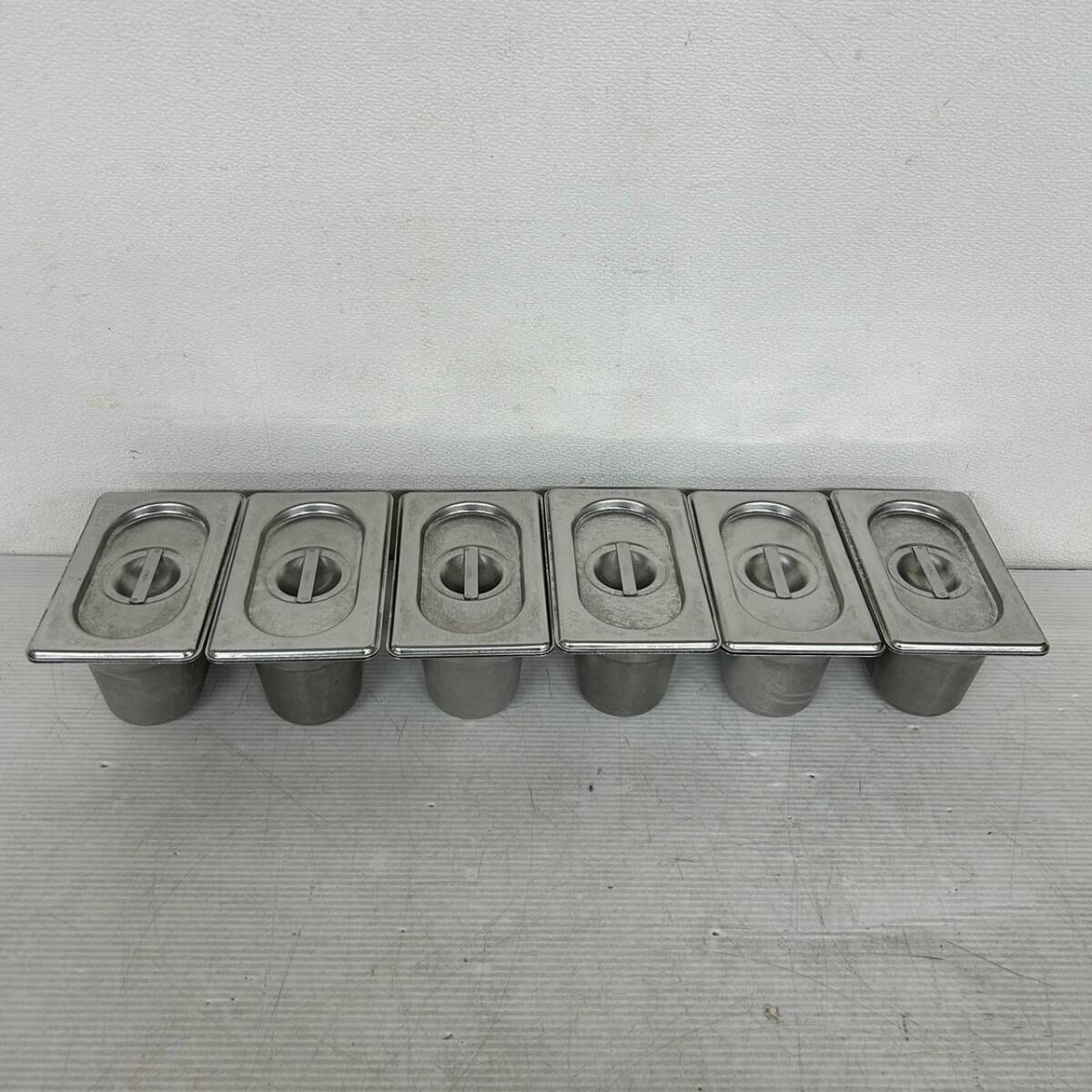 【VOLLRATH】 ヴォルラース ステンレス製 ホテルパン 蓋付き 40942 1/9×100mm 6個セット ウォーマーポット N0614拍卖