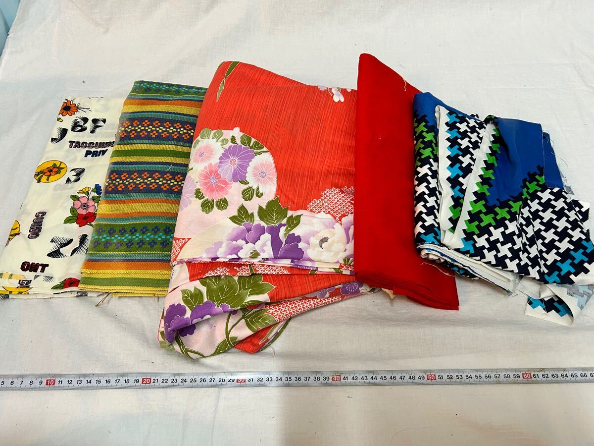 ハギレ 布地 生地 和服 和装 リメイク素材 まとめ売り 日本製 6点セット拍卖