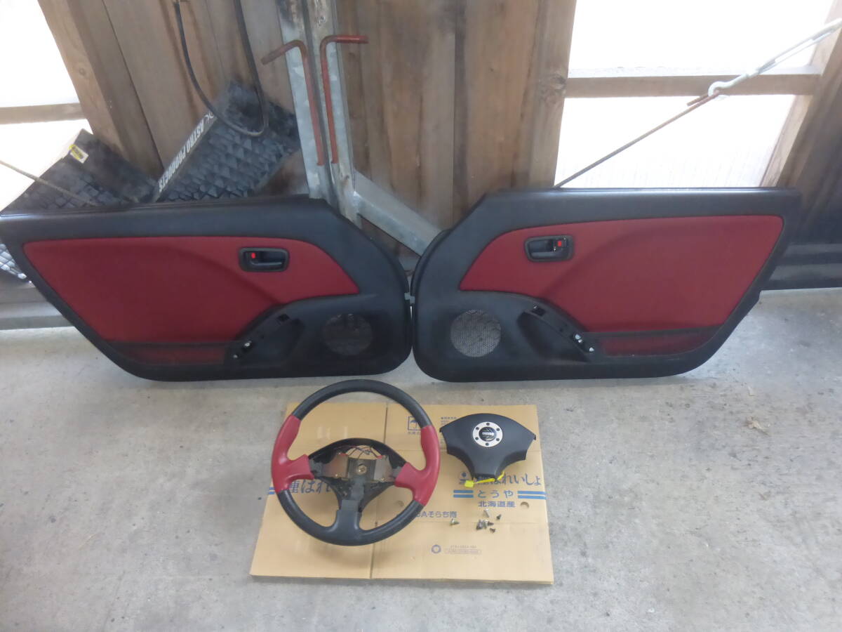 ダイハツコペン L880k ドアパネル左右 MOMOステアリング セット セカンドアニバーサリーED 管:C-24拍卖