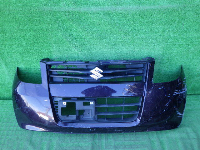MK21S パレット 純正フロントバンパー スズキ 紫 71711-82K ロア グリル付拍卖