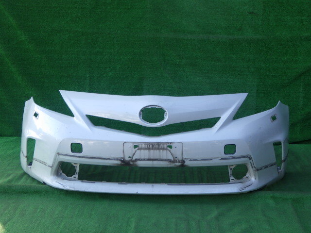 ZVW40W ZVW41W 前期 プリウスα 純正フロントバンパー アルファ 白 パール 52119-47240拍卖