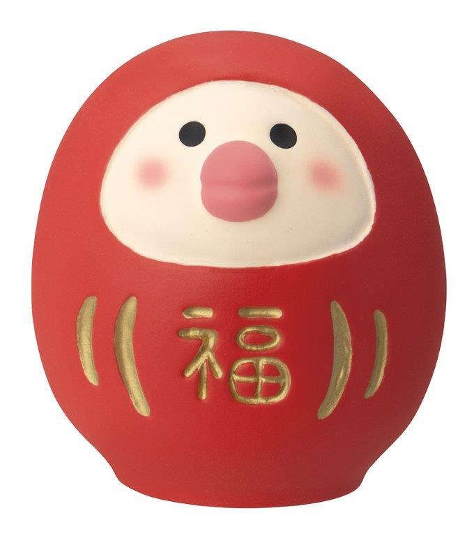 デコレ 文鳥だるま 紅 お正月 コンコンブル ZSG-35575 DECOLE concombre拍卖