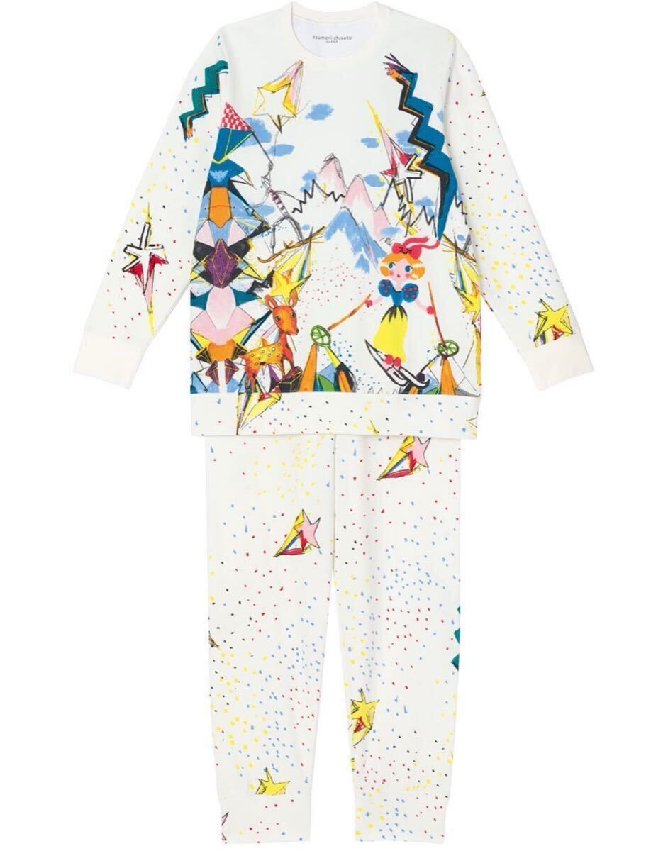 ツモリチサトスリープ 裏起毛あったかパジャマ L プリンセスC アイボリー 新品タグ付き ワコール拍卖