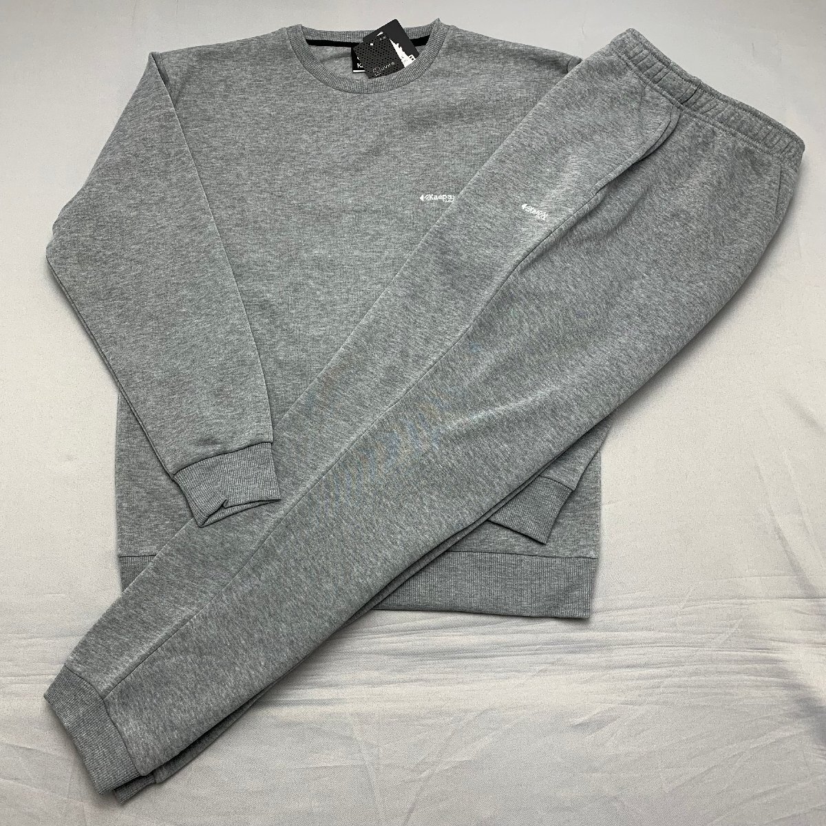 【北海道・沖縄以外送料無料】【新品】Kaepa メンズトレーナースーツ(裏起毛 UVカット) 3L モクグレー★693206拍卖
