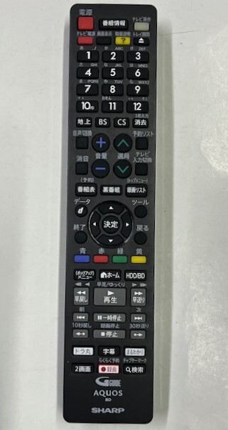 シャープ BDレコーダーリモコン GB372PA 正常動作品 キレイ拍卖