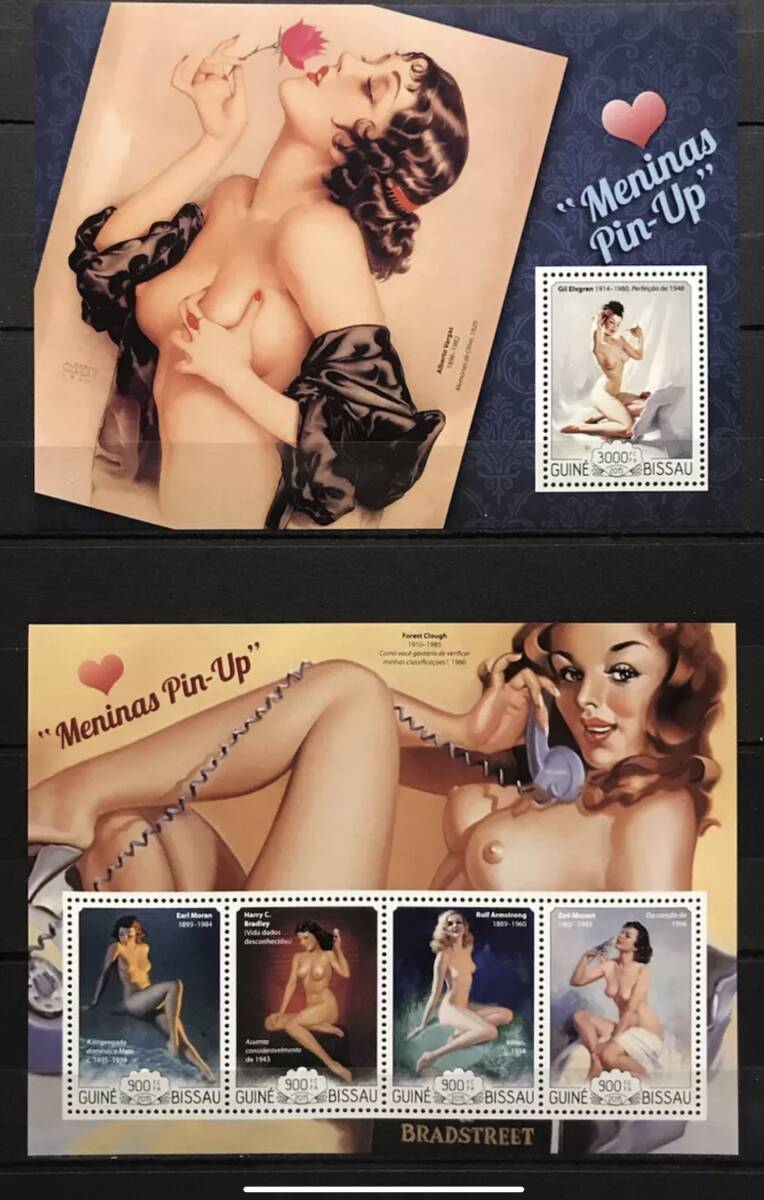 「TG182」ギニアビサウ切手 2015年 ピンナップガール拍卖