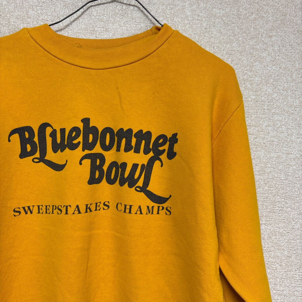 BLOCKBUSTER Bluebonnet BouL スタッフトレーナー 80s90s スウェット 【染み込みプリント】 M拍卖