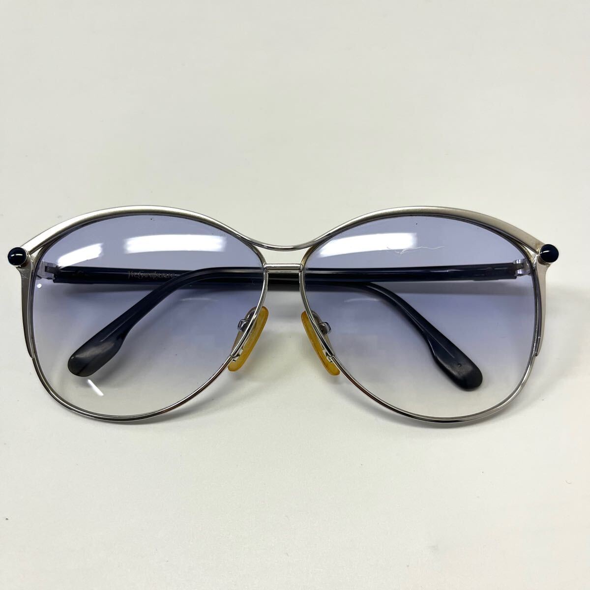 YVES SAINT LAURENT Paris サングラス 度なし メタルフレーム YSL イヴサンローラン メガネ フルリム【レターパックプラス郵送可】#193拍卖