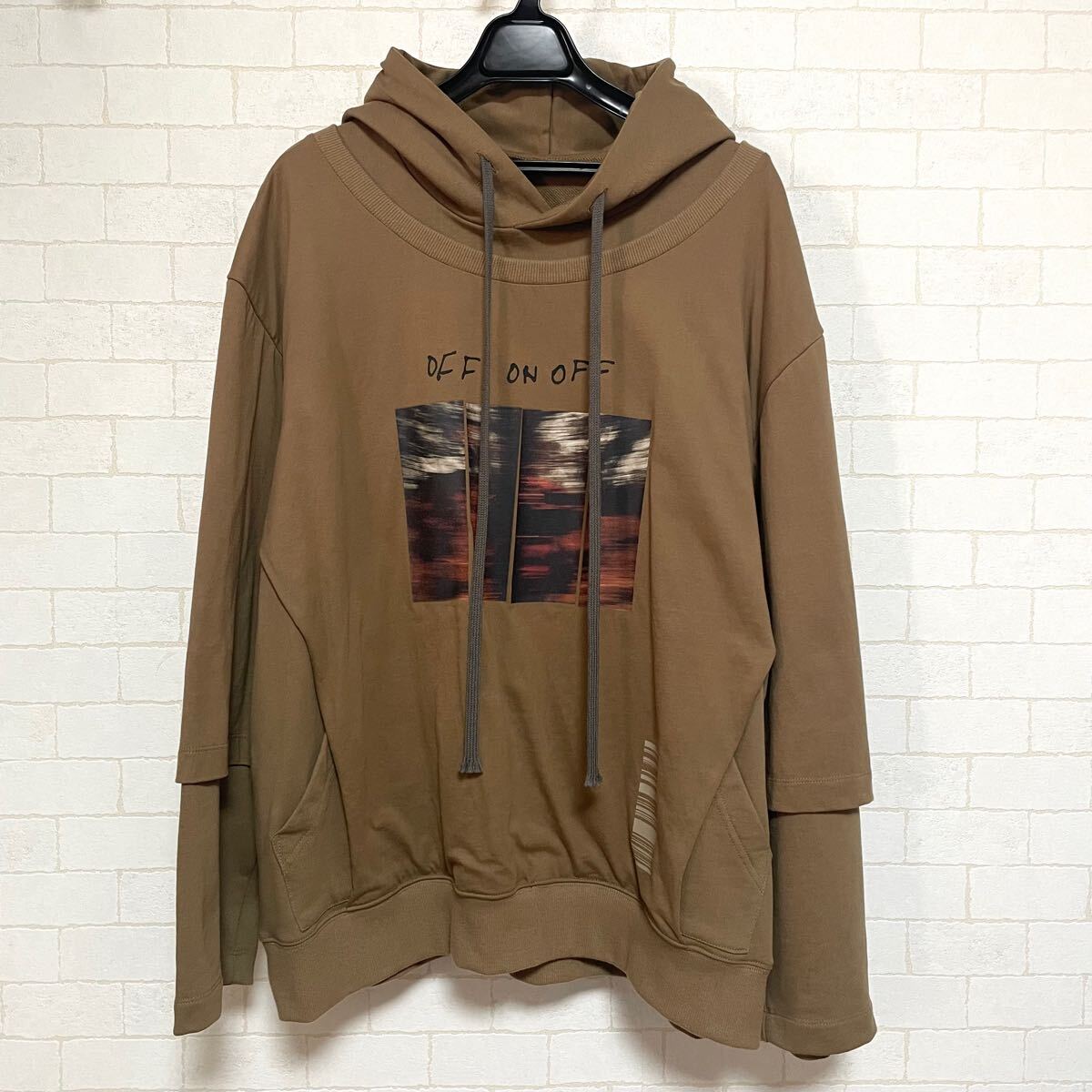 A.F ARTEFACT エーエフアーティファクト レイヤードスウェットフーディ パーカー 22AW ブラウン size2 ag-7020拍卖