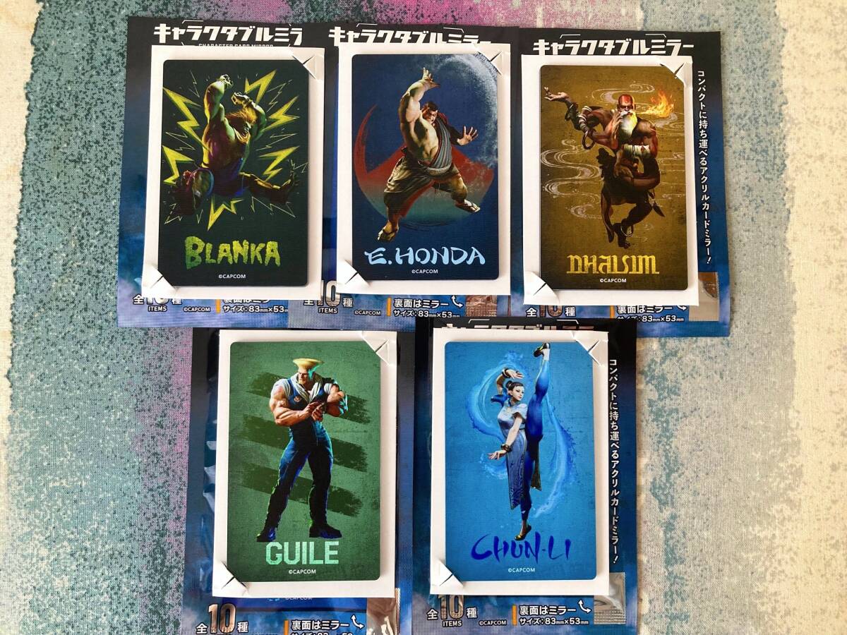 ★新品 DAISO ダイソー STREET FIGHTER 6 ストリートファイター スト2 5枚セット グッズ キャラクタブルミラー アクリルカードミラー 鏡★拍卖