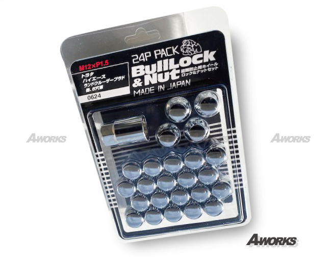 日本製 協永 ロックナットセット 21HEX 6H M12XP1.5 60°テーパー座 メッキ/ 6穴用 トヨタ ハイラックス 0624拍卖