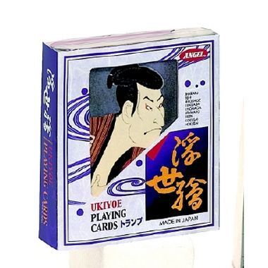 メール便発送 エンゼルトランプ 浮世絵トランプ 紙製 ブリッジサイズ 54種の浮世絵柄 プラケース入り 日本製UKNN3拍卖