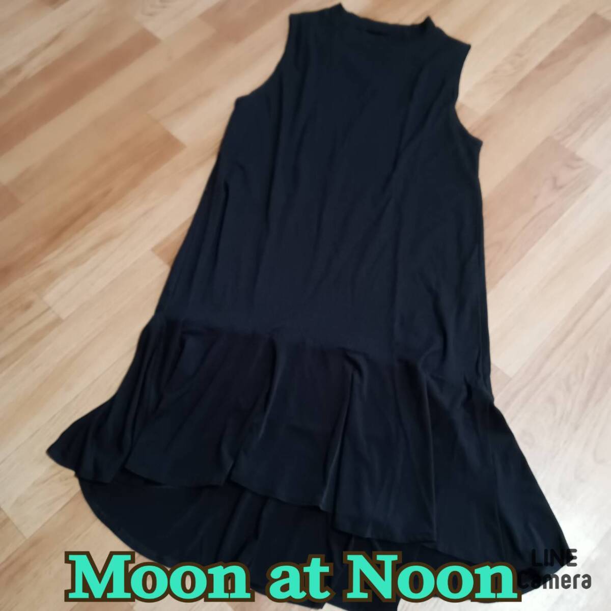 Moon at Noon ◆ノースリーブ ロング丈 ワンピース M~Lサイズ BLACK 黒 ◆ レディース ワンピース 拍卖
