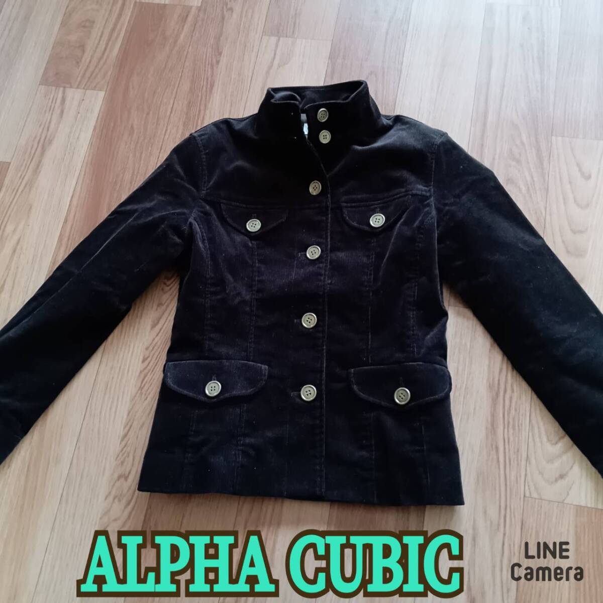ALPHA CUBIC ◆ コーデュロイ ジャケット 7AP ダークブラウン BLACK 系◆ アルファ キュービック ◆ レディース トップス拍卖
