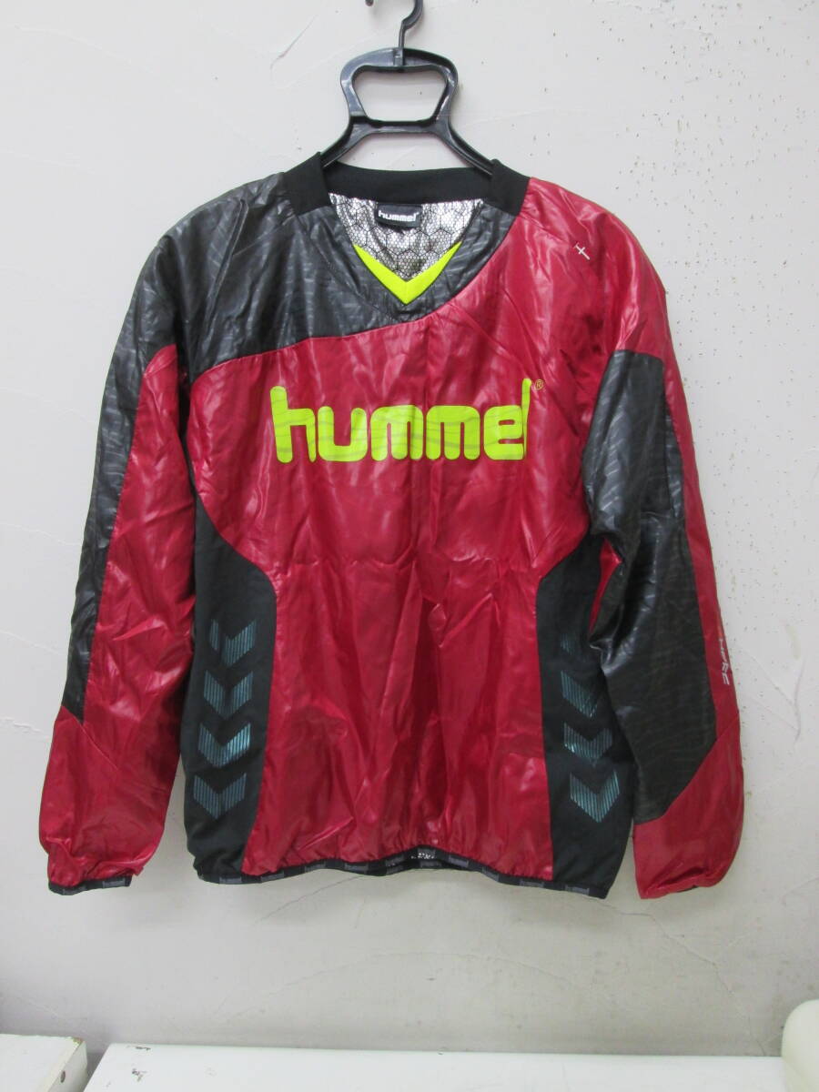 (55)☆hummel ヒュンメル メンズ ピステ HPFC 裏地アルミ&起毛 サッカー サイズS レッド トップス拍卖