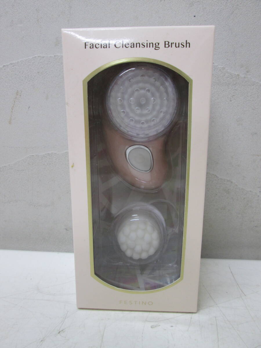 (57)♪未開封品 フェスティノ フェイシャルクレンジングブラシ SMHB-001-PK ピンク FESTINO Facial Cleansing Brush 現状品拍卖
