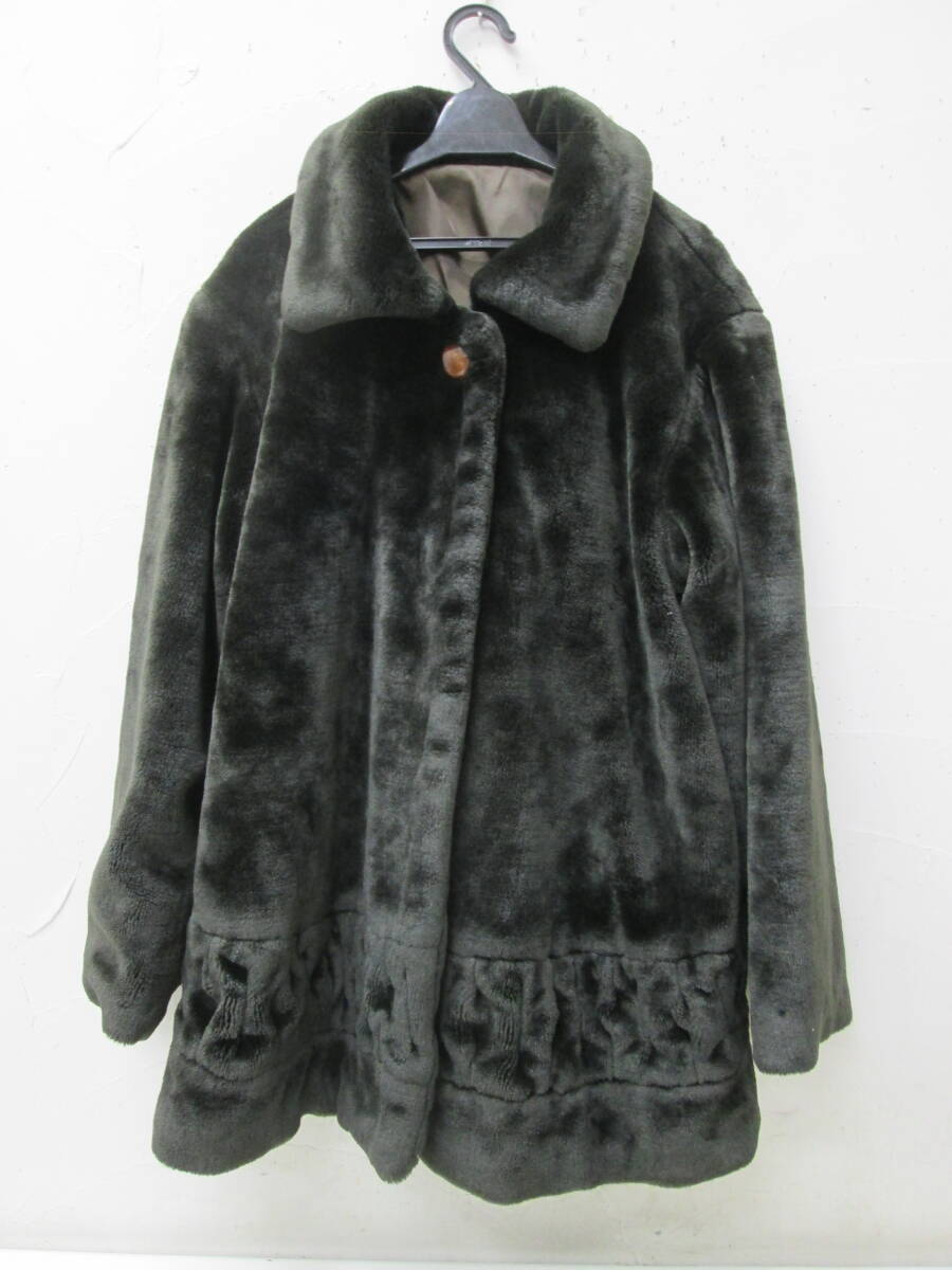 (58)☆ASPRI アスプリ レディース ボア ハーフコート ジャケット ブルゾン エコファー フェイクファー ブラウン 茶 サイズM拍卖