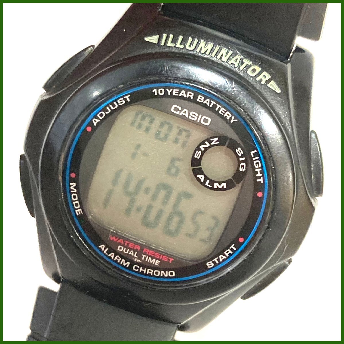 中古 ●CASIO/カシオ●腕時計 F-200 クオーツ デジタル カレンダー 動作確認済み ブラック拍卖