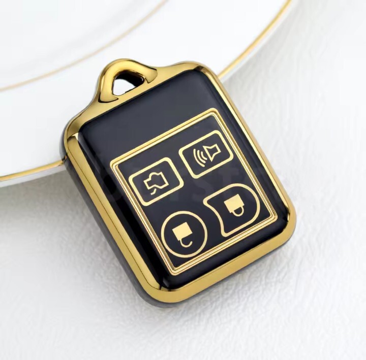 フォード車 シリコンキーカバー 4ボタン ブラック/ゴールドカラー キーを保護しながらドレスアップ! キーケース拍卖