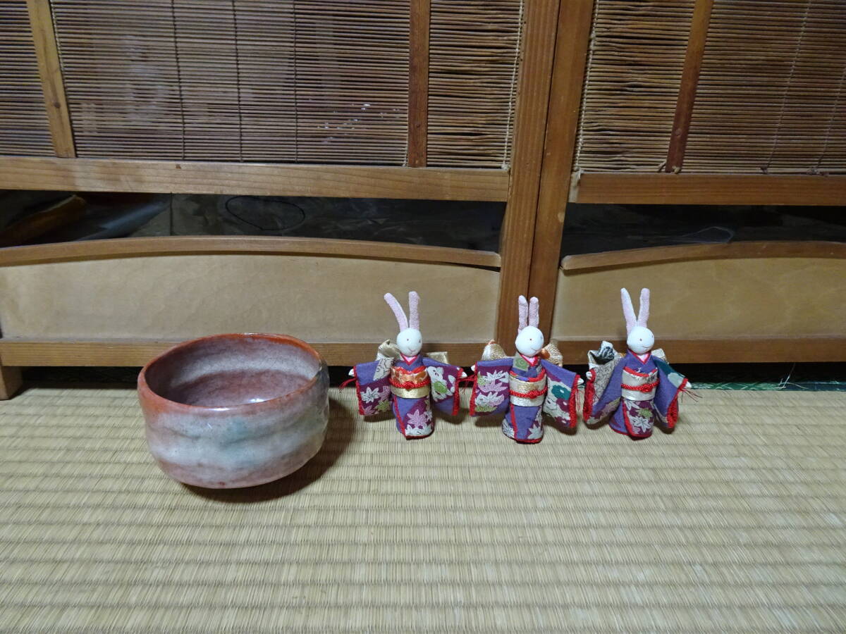 創作人形/着物を着た可愛いうさぎさん三体 保管品 拍卖