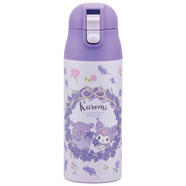 クロミ マグボトル ステンレス 360ml 保温 保冷 超軽量 ワンプッシュ フラワーリース キャラクター スケーター拍卖