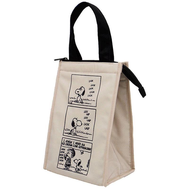 スヌーピー 保冷保温マチ付きトート S モカ ランチバッグ 弁当バッグ拍卖