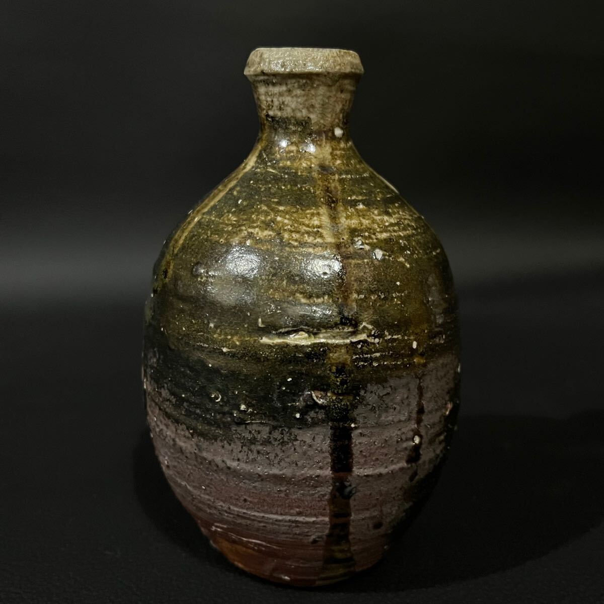 徳利 1合半徳利 焼き締め 穴窯焼成作品 穴窯 花入れ 一輪挿し 酒器 日本酒拍卖