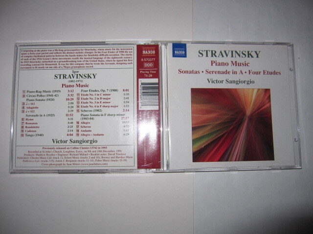 ストラヴィンスキー:ピアノ作品集 ヴィクトル・サンジョルジョ NAXOS拍卖