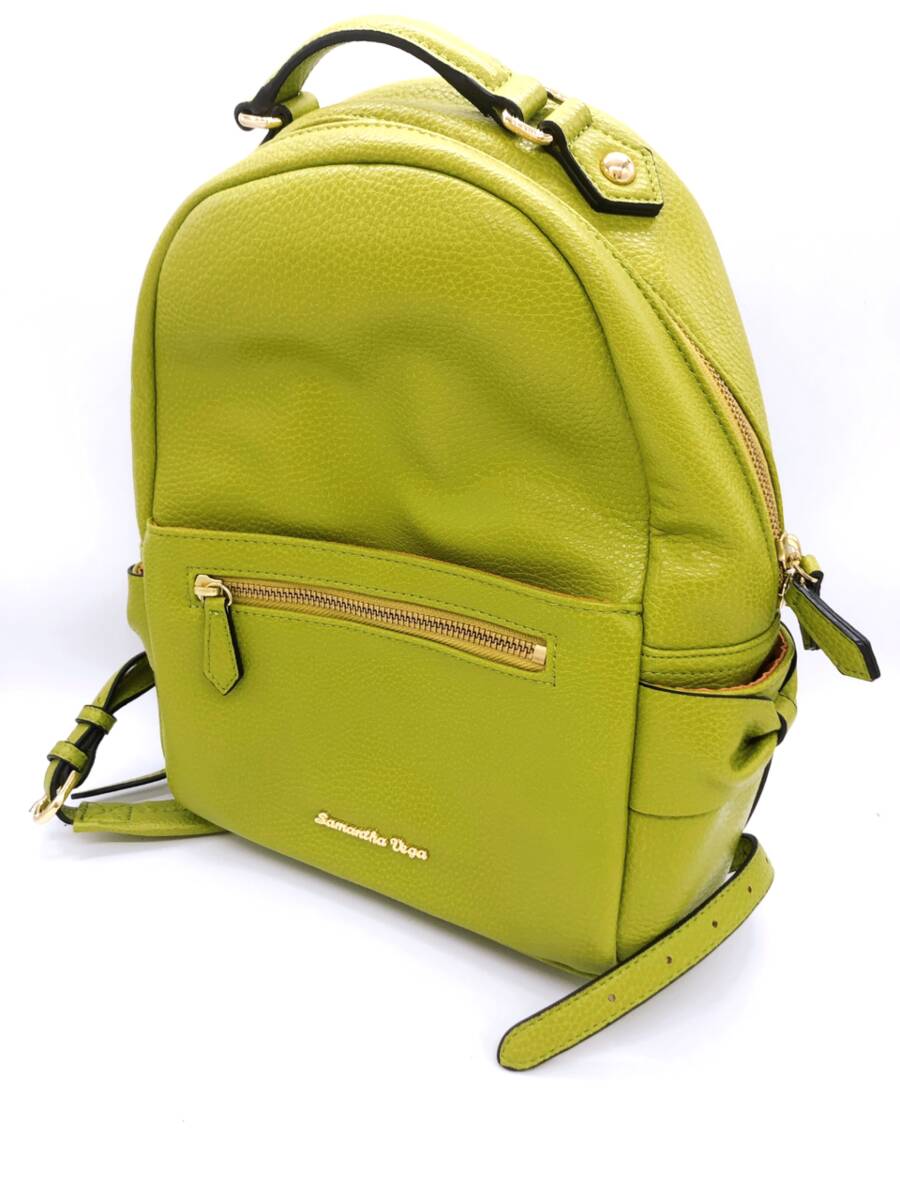 【24685】SAMANTHAVEGA サマンサベガ リュックサック グリーン 肩掛け 大容量 お出かけ 普段使い レディース 女性 お泊まり 旅行 トラベル 拍卖