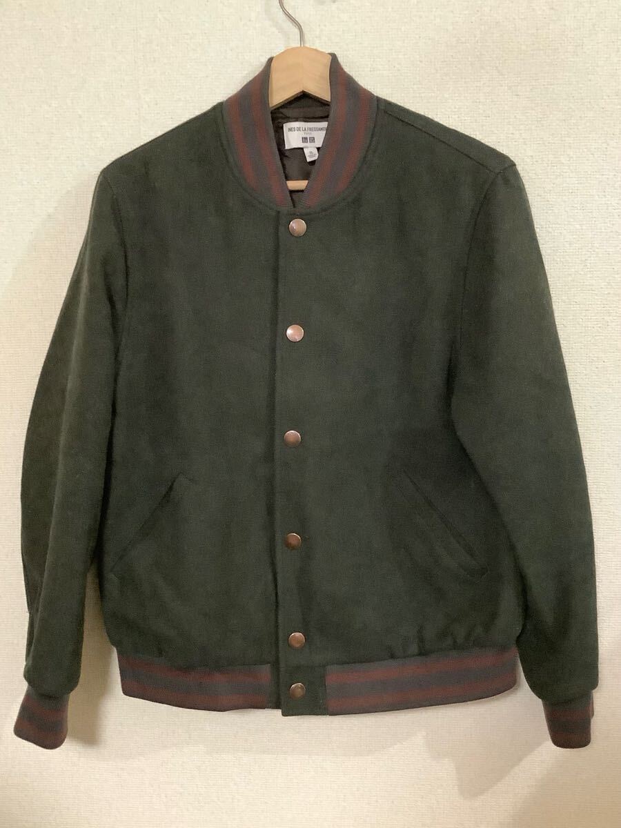 UNIQLO ユニクロ INES DE LA FRESSANGE イネス・ド・ラ・フレサンジュ ウールスタジャン アウター オリーブカーキ XL 182138拍卖