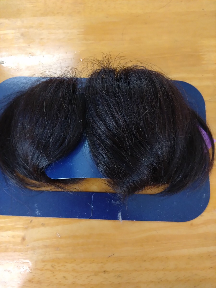 送料無料ウィッグ 自然な黒髪の人毛ヘアピース 部分ウィッグ拍卖