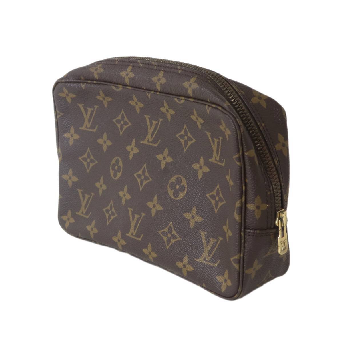LOUIS VUITTON ルイヴィトン トゥルース・トワレット23 化粧ポーチ モノグラム ブラウン M47524 854TH NT Bランク拍卖