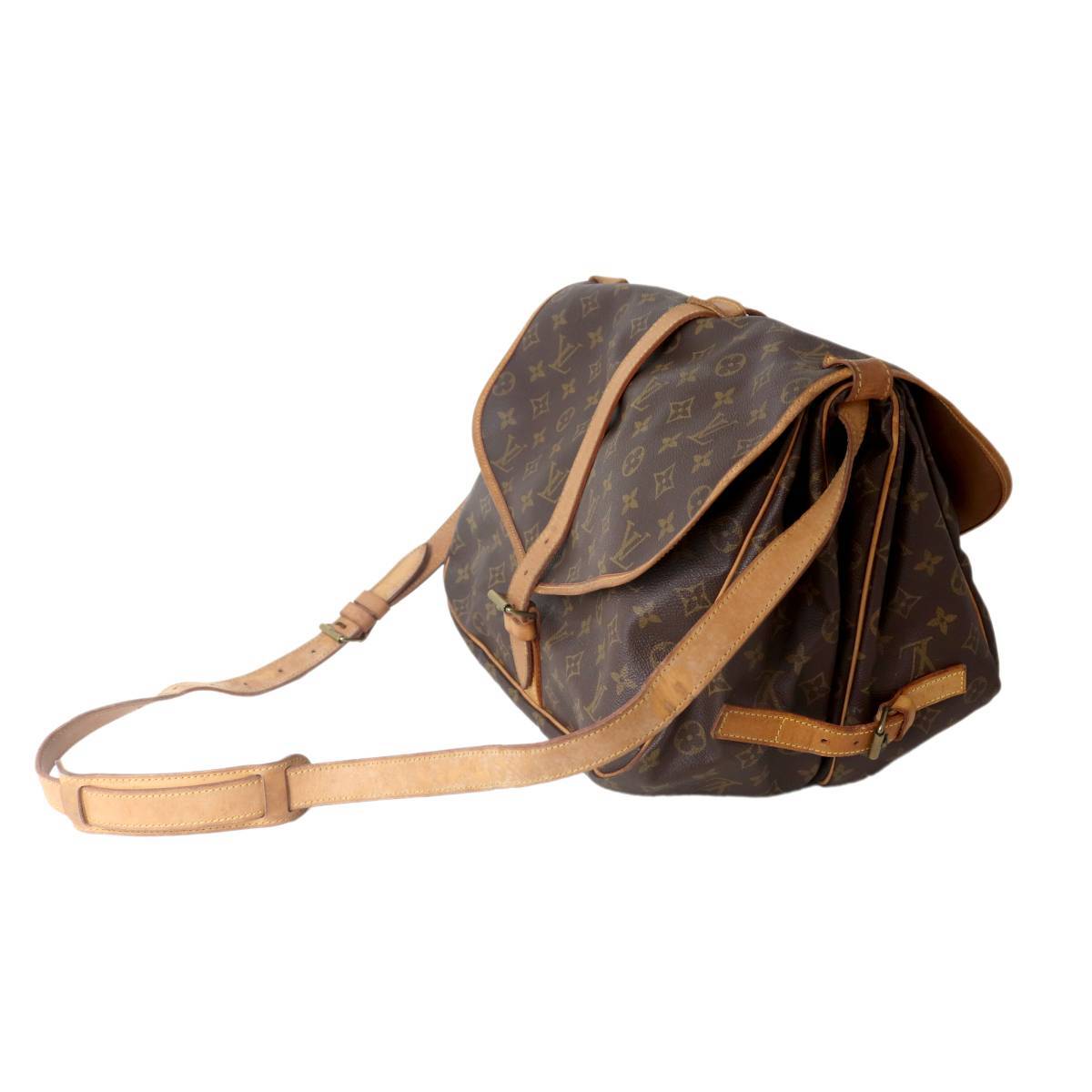LOUIS VUITTON ルイヴィトン ソミュール30 ショルダーバッグ モノグラム ブラウン M42256 AR0972 NT Bランク拍卖