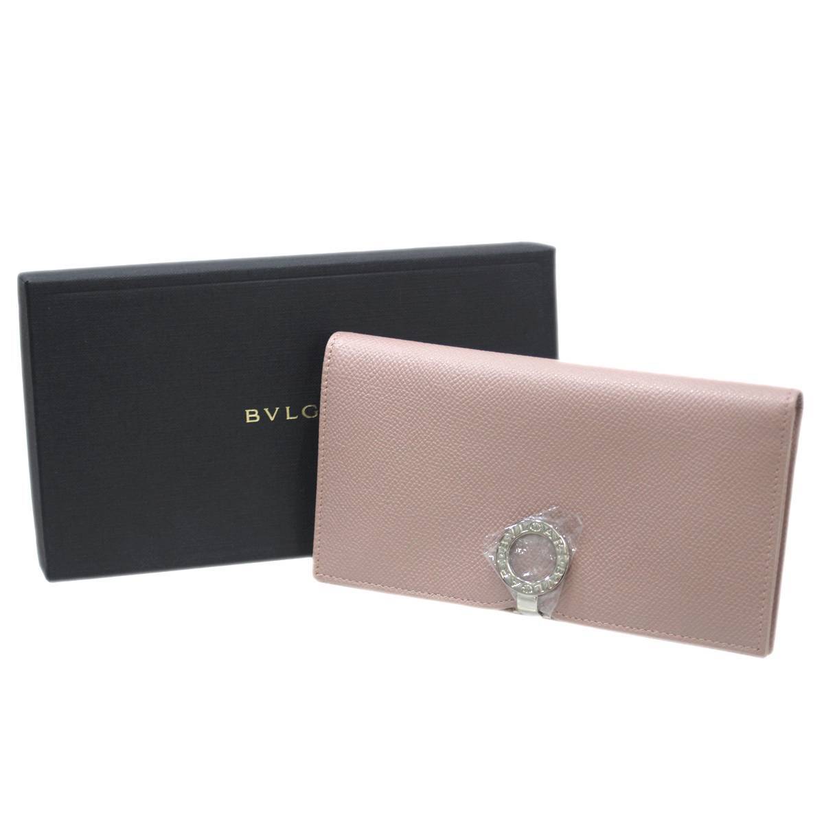BVLGARI/ブルガリ 二つ折り長財布 ピンク 35202 ES Aランク拍卖