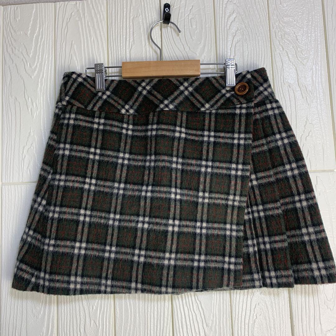 チェック柄プリーツミニスカート拍卖