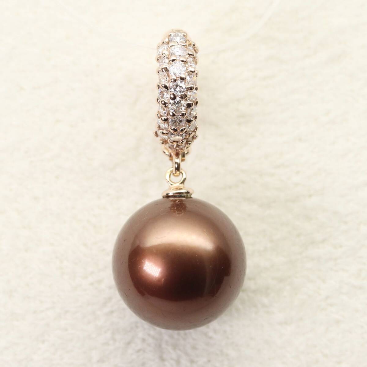 ショコラパール K18 ダイヤ 0.20ct ネックレス トップ/24-3790拍卖