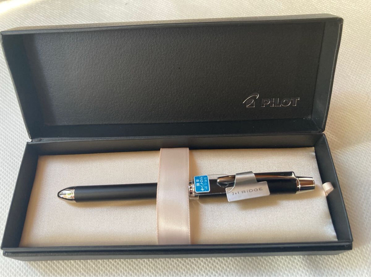 ◆ パイロット 【PILOT】 2+1 RiDGE リッジ 多機能ペン アクロインキ ブラック BTHR-3SR-B + 替芯二本付き ◆拍卖