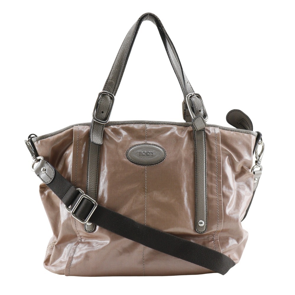 TOD’S トッズ Gライン 2WAYショルダー トートバッグ PVC ピンク レディース【I211723101】中古拍卖