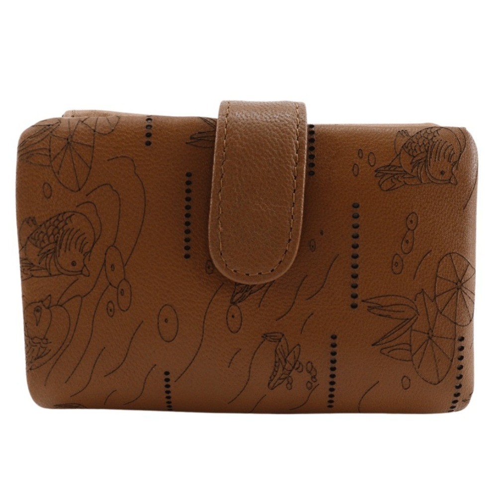 Endymion Spring エンディミオン・スプリング 本革財布 カモ 水草 川 二つ折り財布 レザー 茶色 ユニセックス【Y192724462】中古拍卖