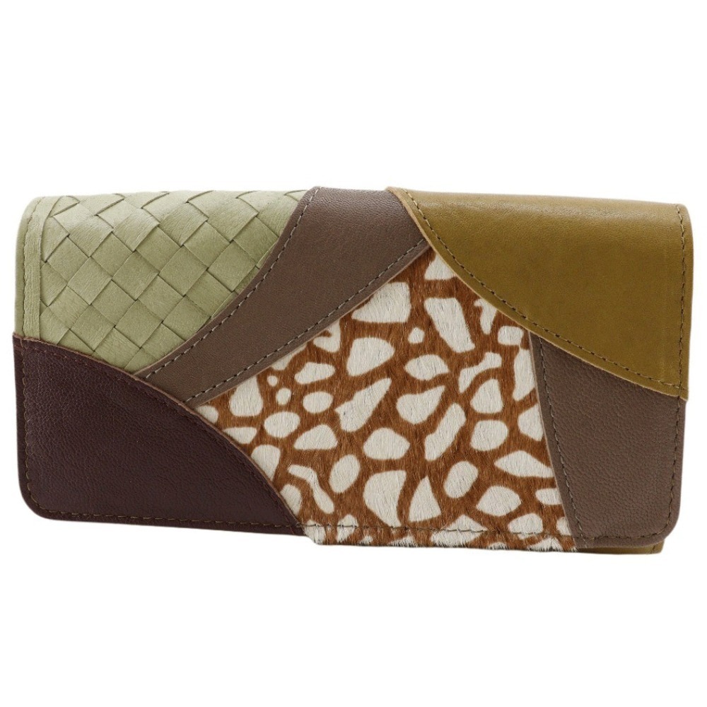 Endymion Spring エンディミオン・スプリング 本革パッチワーク 長財布 グリーン系 レディース【Y192724301】未使用拍卖