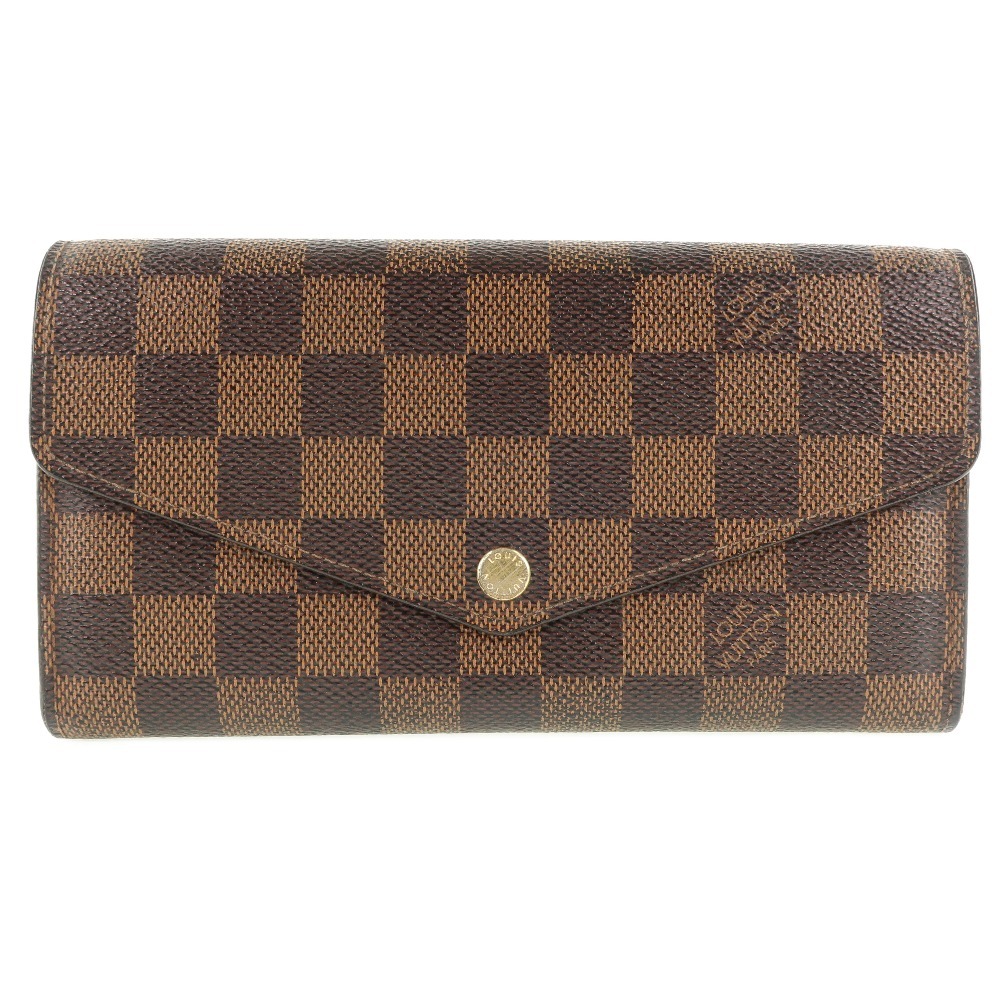 LOUIS VUITTON ルイ・ヴィトン ポルトフォイユ・サラ N63209 長財布 ダミエキャンバス 茶 ユニセックス【59100376】中古拍卖