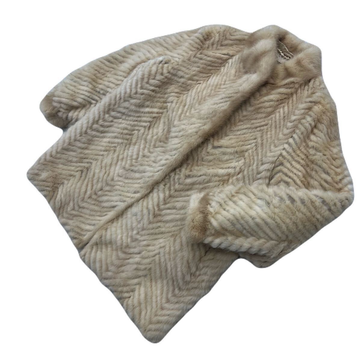 ラビットファー 毛皮 ファー ベージュ ジャケット コート レディース 11 秋冬 ゴージャス リッチ モード パーティー 婦人 オシャレ■FD283拍卖