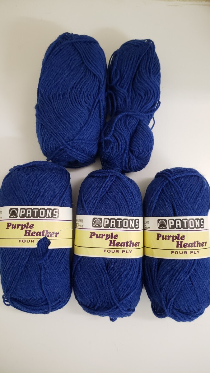 毛糸 ウール100%毛糸 PATONS Purpje Heather ハンドメイド材料拍卖